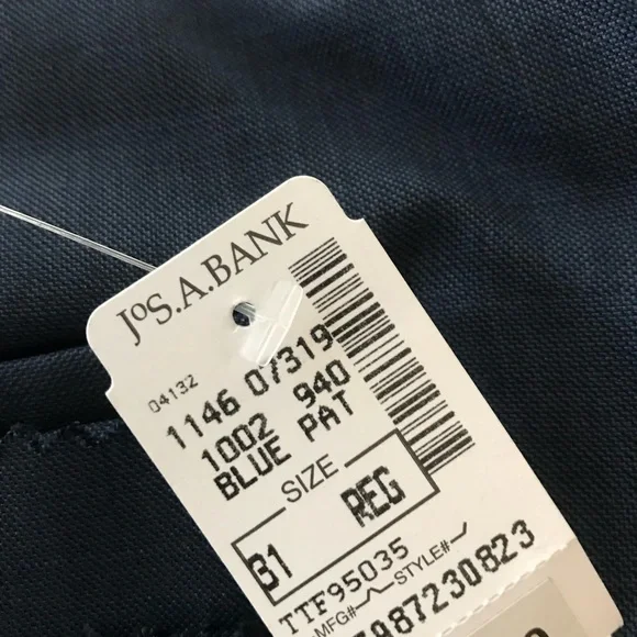 NWT Jos A Bank Navy Blue Traveler Pants Size 31 R